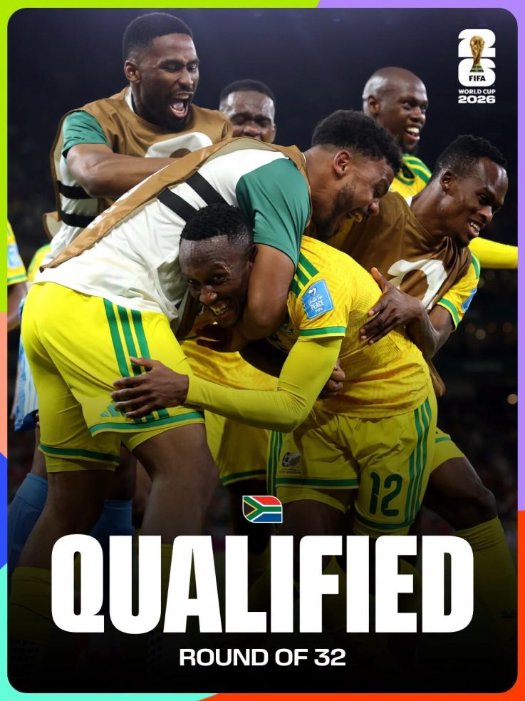 Coupe du monde 2026 : L’Afrique du Sud signe un exploit historique et défiera le Canada en 16es